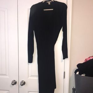 Long black wrap around dress from Banana Republic size XL